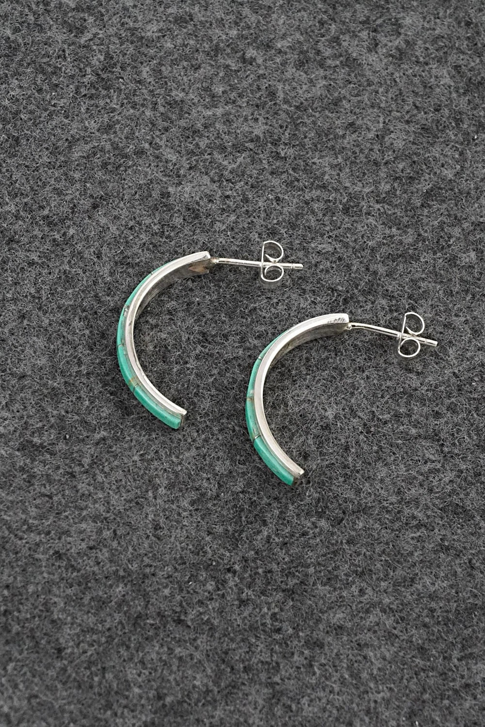 Turquoise & Sterling Silver Earrings - Nathaniel Johnson