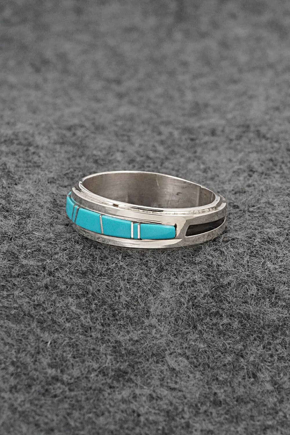 Turquoise & Sterling Silver Ring - Wilbert Muskett Jr. - Size 9.5