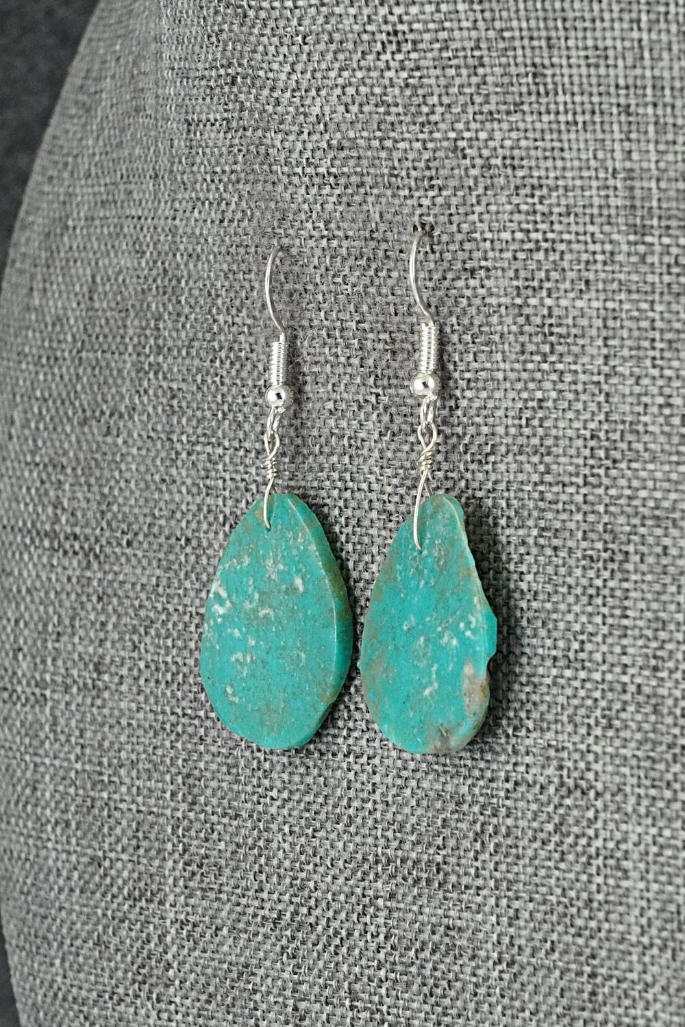 Turquoise & Sterling Silver Earrings - Louise Pete