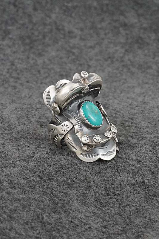 Turquoise & Sterling Silver Ring - Tim Yazzie - Size 10.5