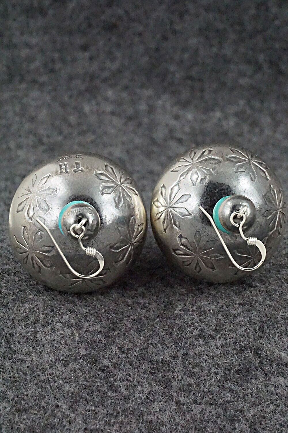 Turquoise & Sterling Silver Navajo Pearl Earrings - Tonisha Haley