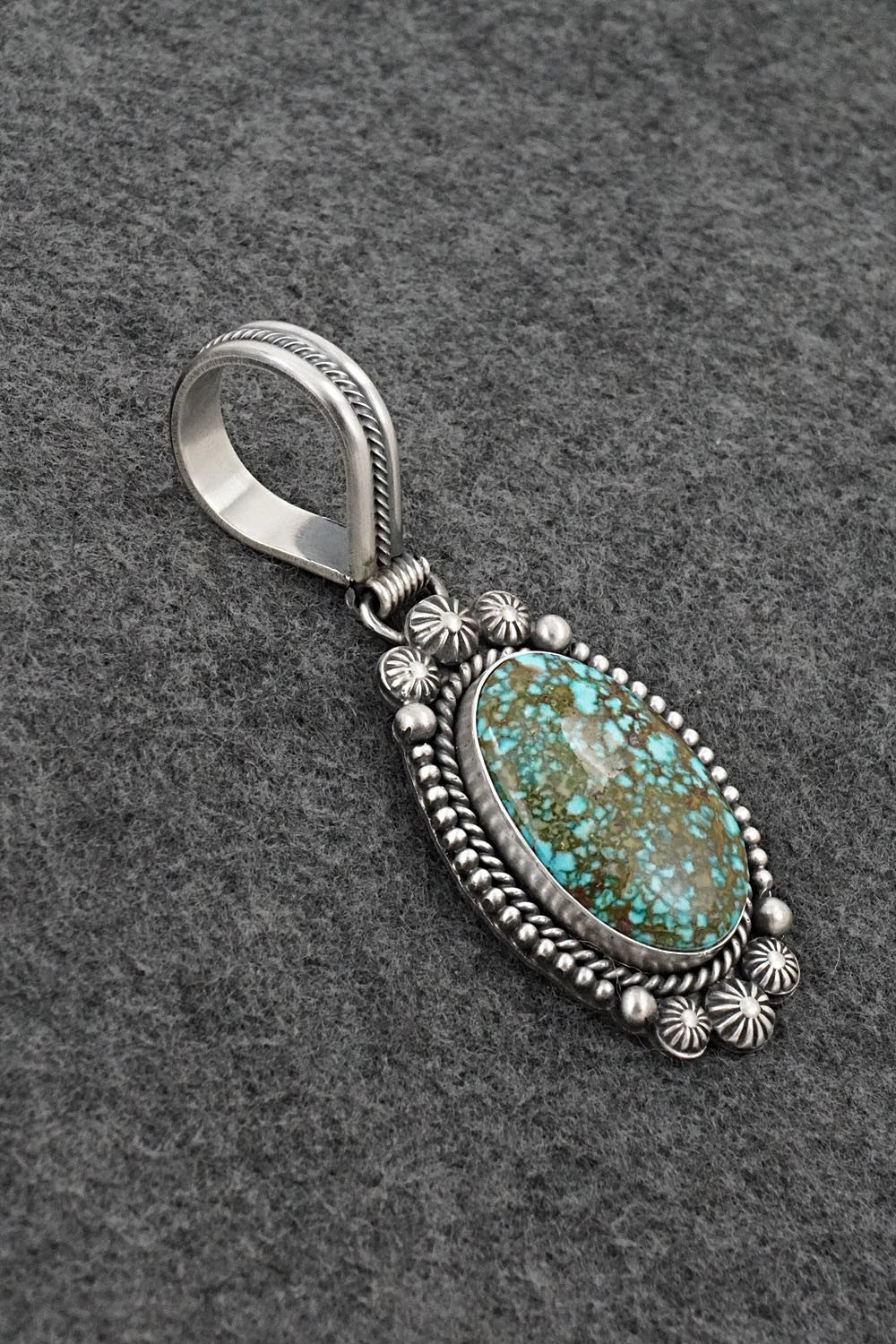 Turquoise & Sterling Silver Pendant - Michael Calladitto