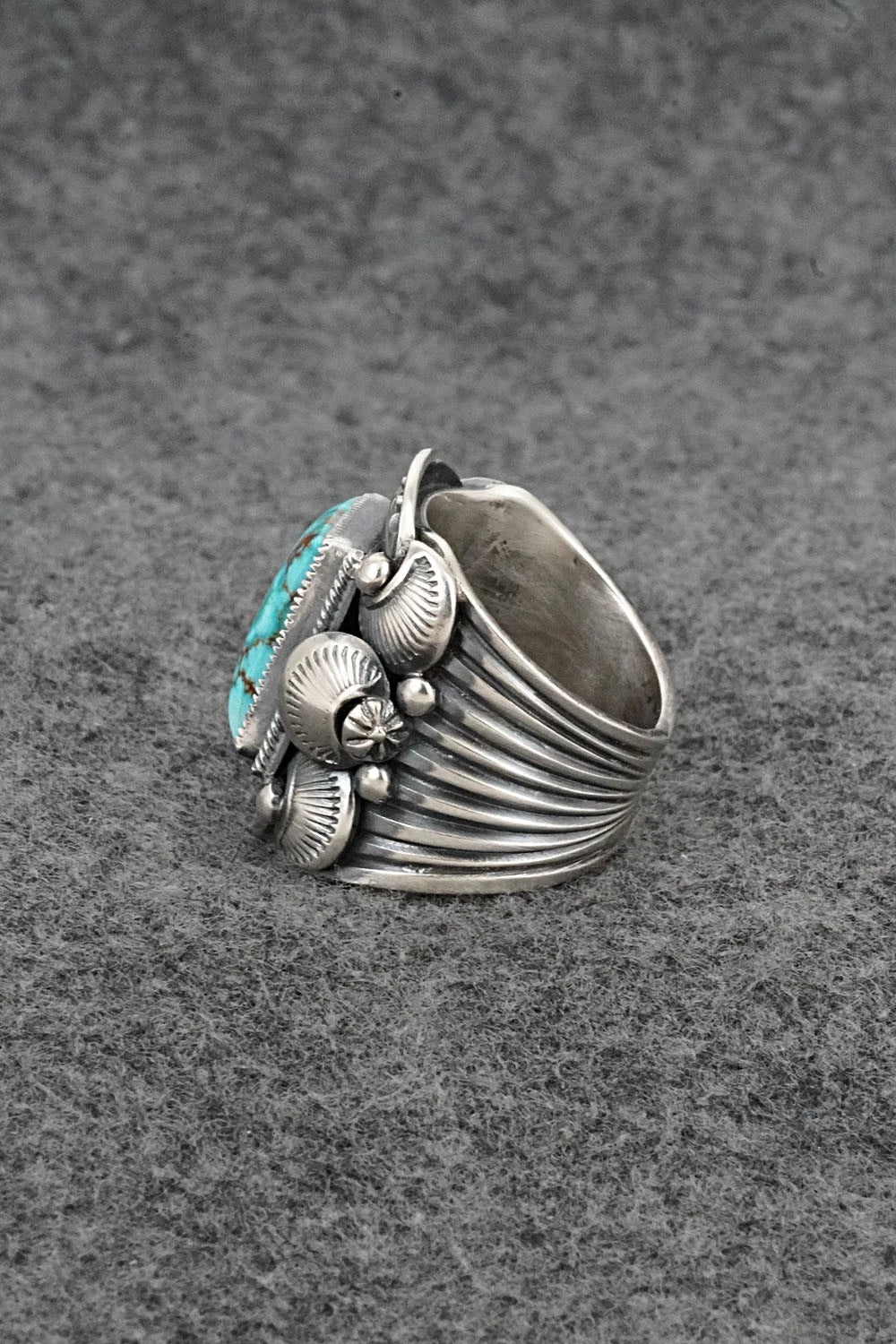 Turquoise & Sterling Silver Ring - Delbert Gordon - Size 9