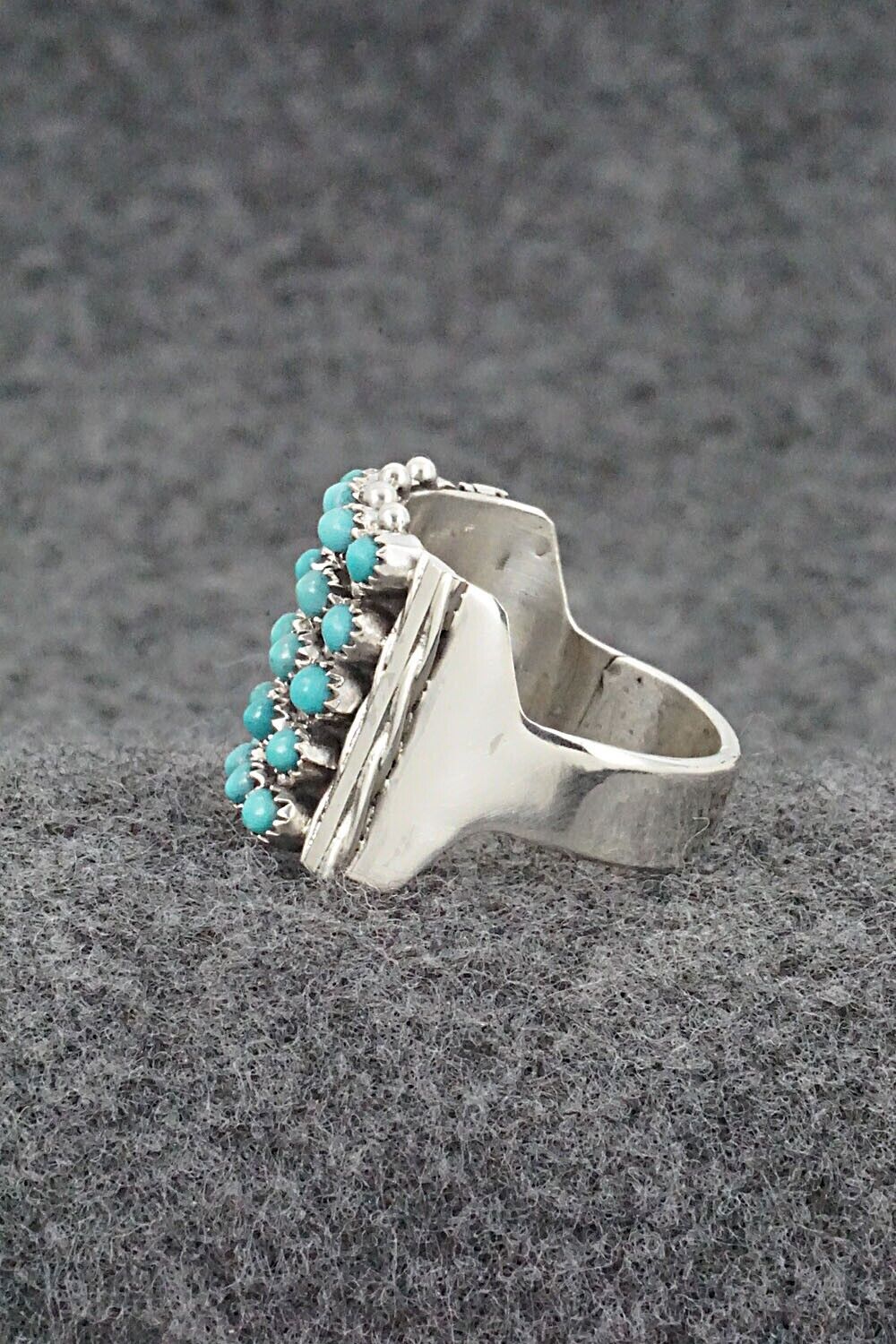 Turquoise & Sterling Silver Ring - Stephen Haloo - Size 8.5