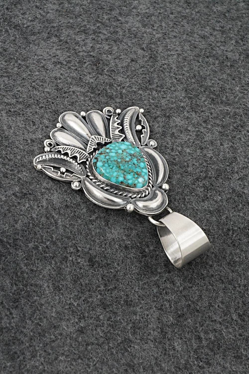 Turquoise and Sterling Silver Pendant - Derrick Gordon