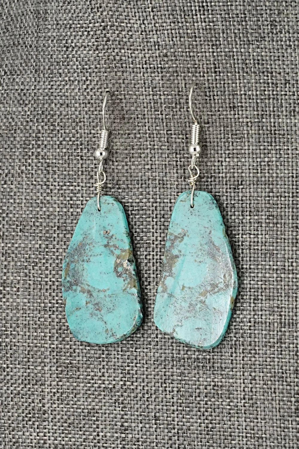 Turquoise & Sterling Silver Earrings - Louise Pete