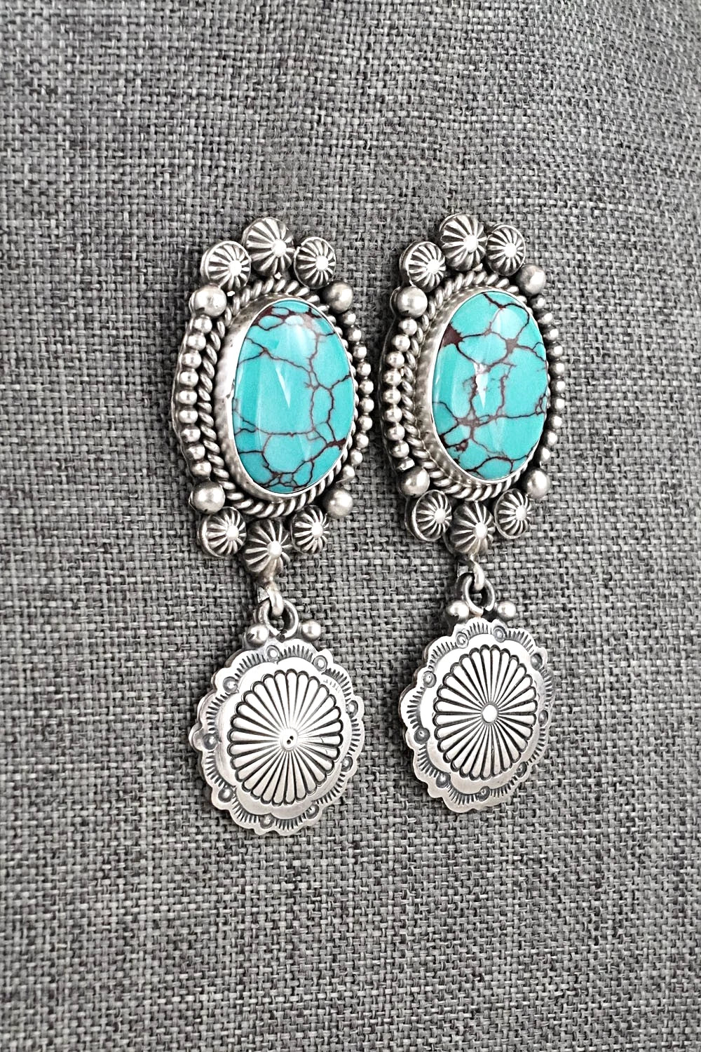 Turquoise & Sterling Silver Earrings - Michael Calladitto