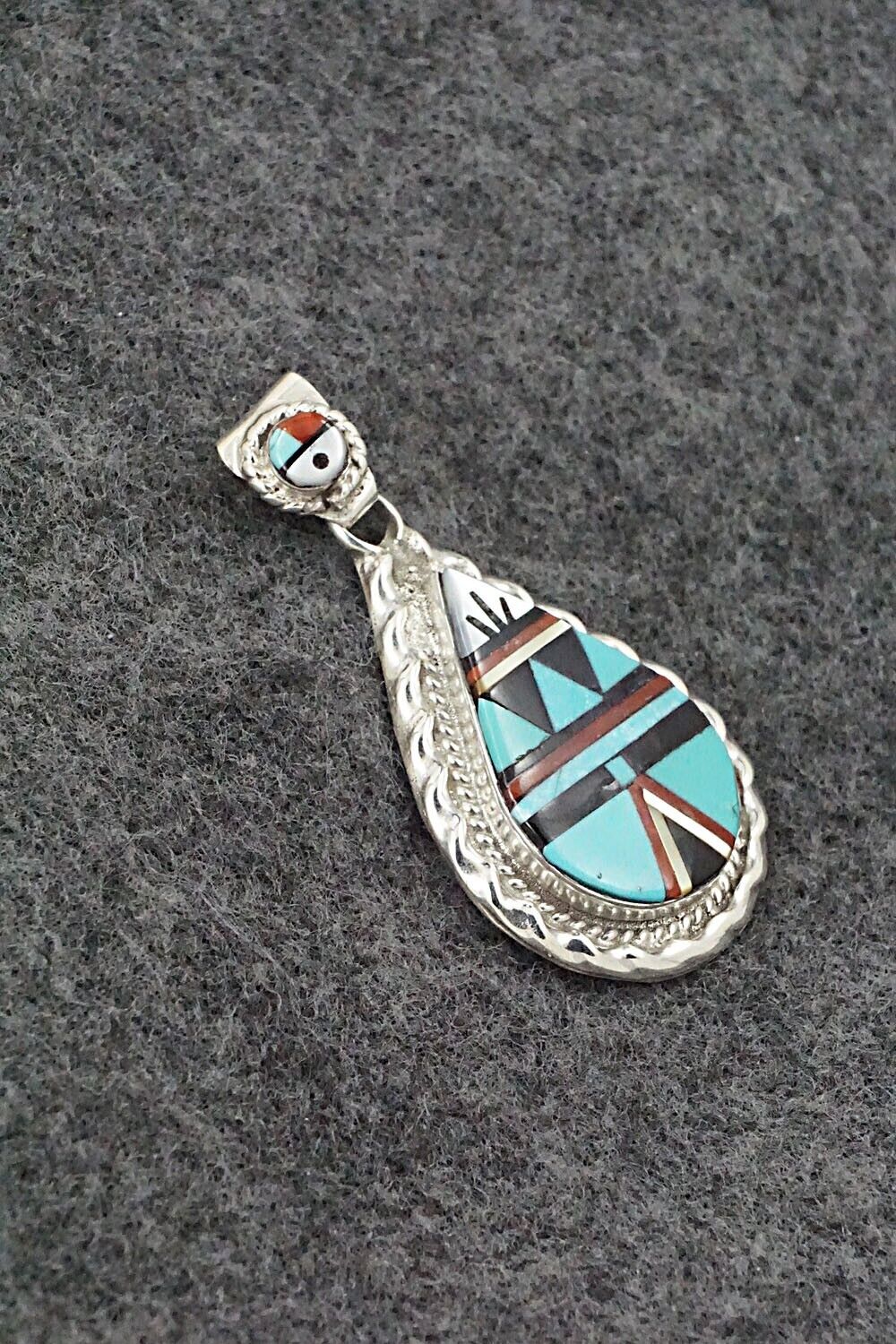 Multi-Stone & Sterling Silver Pendant - Lynette Yuselew