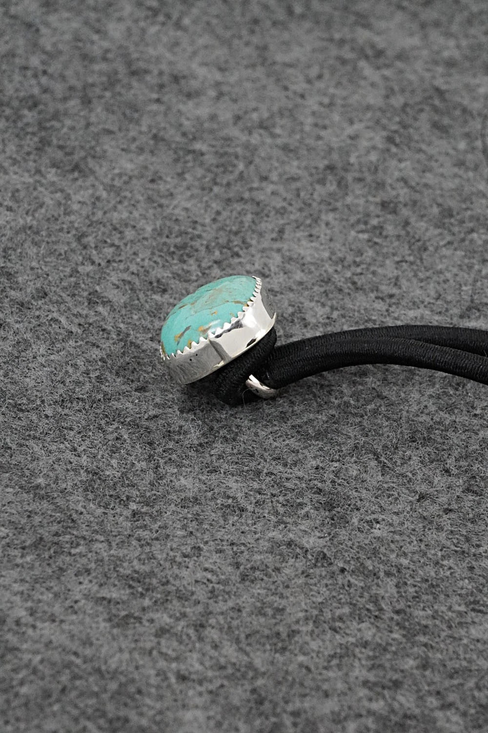 Turquoise & Sterling Silver Hair Tie - Jolene Begay