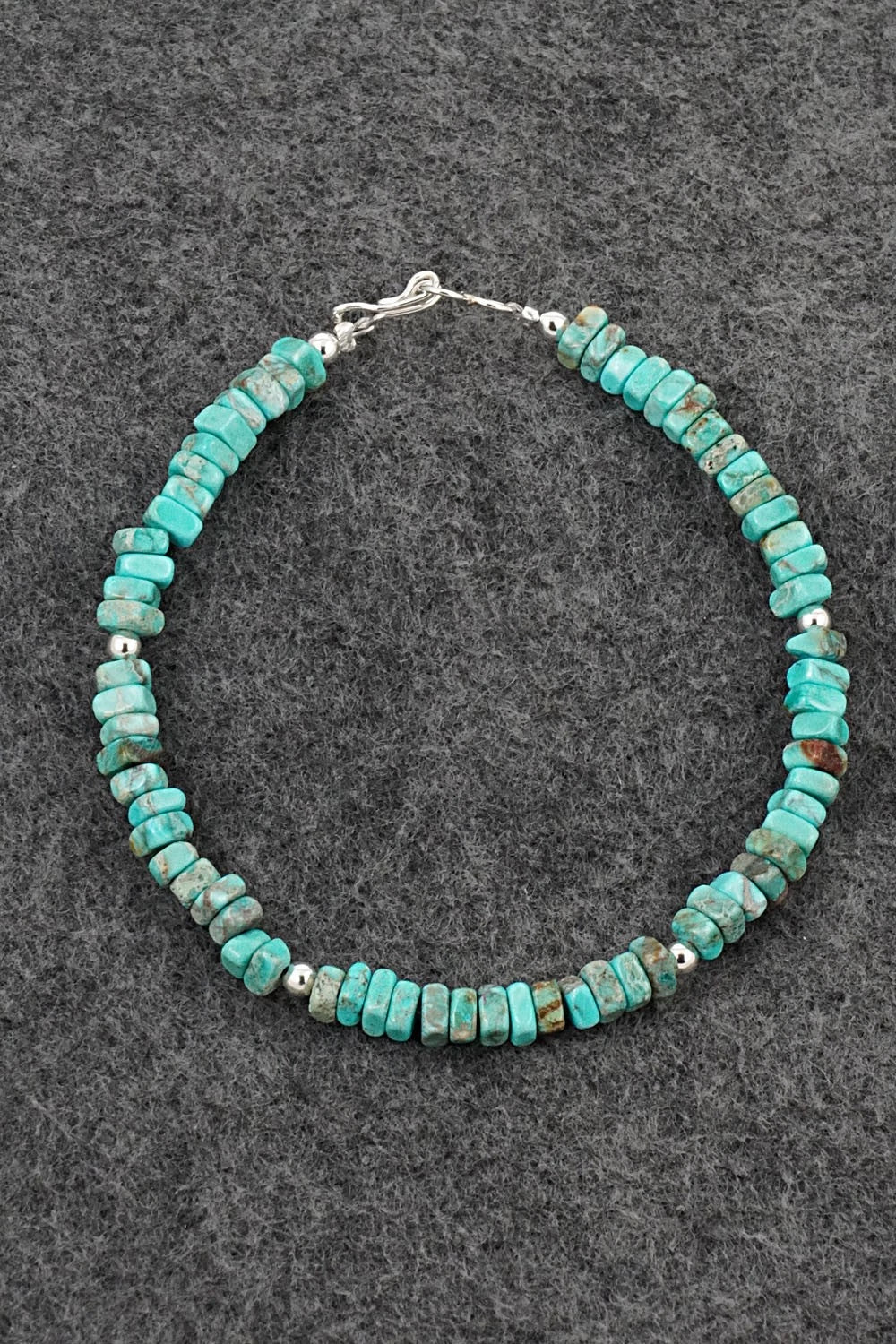 Turquoise & Sterling Silver Bracelet - Doreen Jake