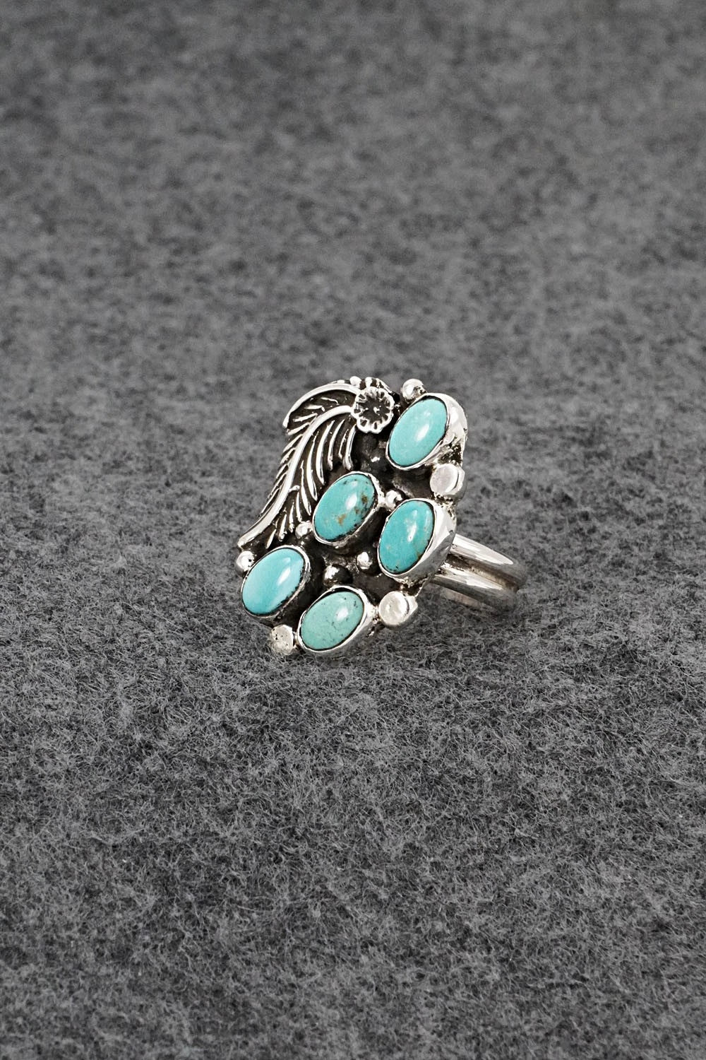 Turquoise & Sterling Silver Ring - Priscilla Reeder - Size 7
