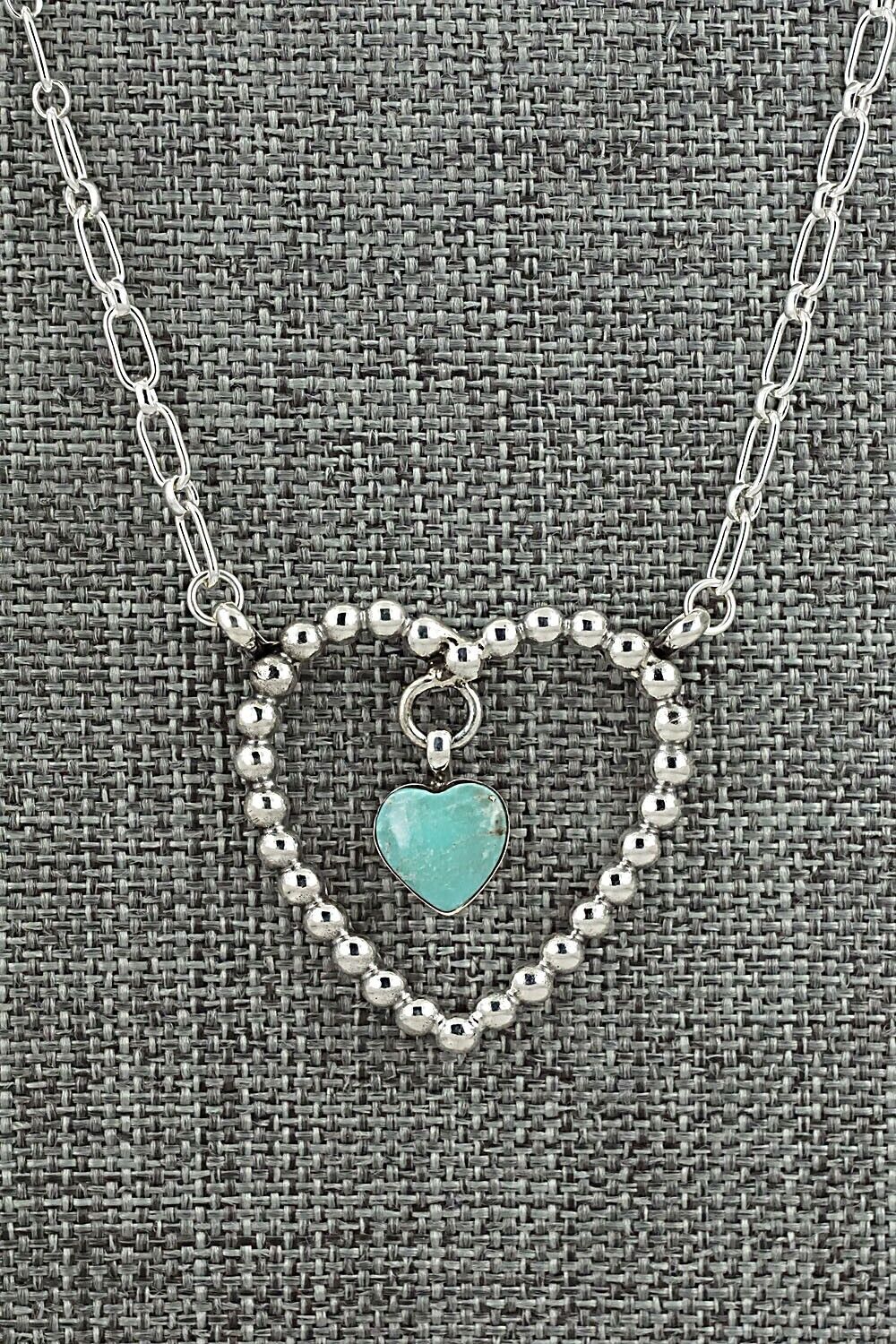 Turquoise & Sterling Silver Necklace - Franklin Johnson