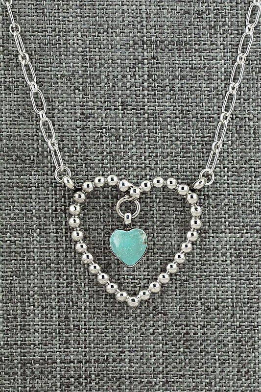 Turquoise & Sterling Silver Necklace - Franklin Johnson