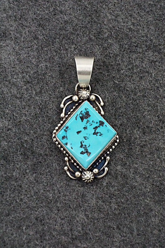 Turquoise & Sterling Silver Pendant - Kathleen Livingston