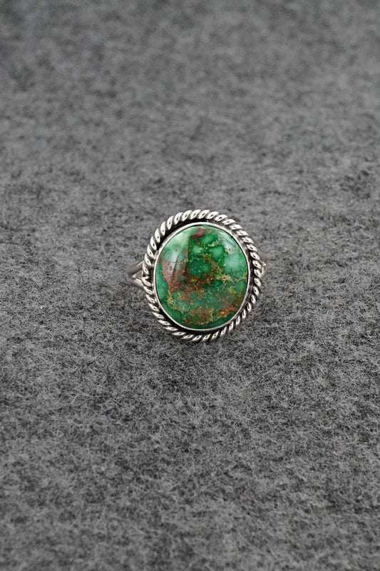 Turquoise & Sterling Silver Ring - Eugene Gruber - Size 8