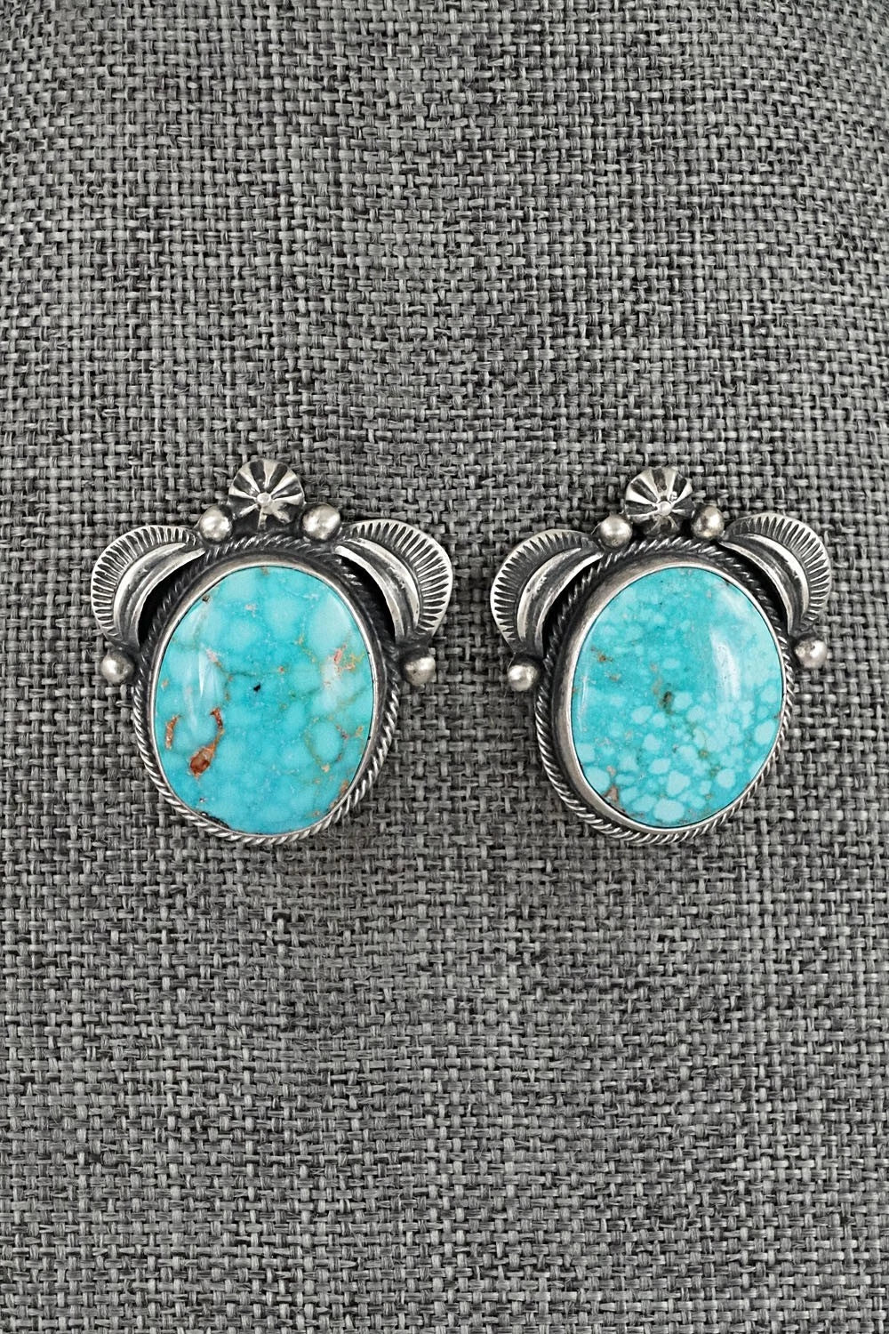 Turquoise & Sterling Silver Necklace and Earrings Set - Randy Boyd