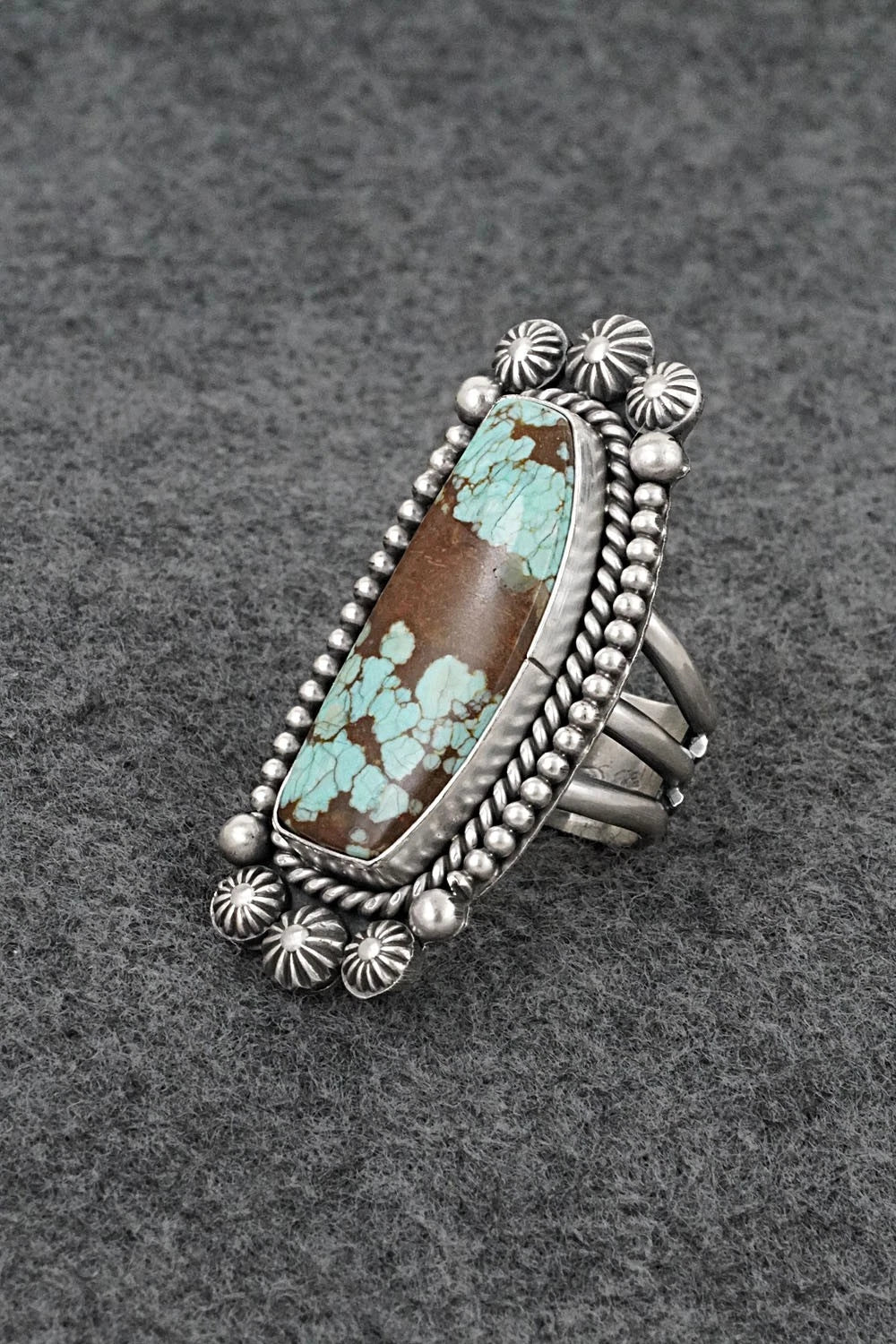 Turquoise & Sterling Silver Ring - Michael Calladitto - Size 9