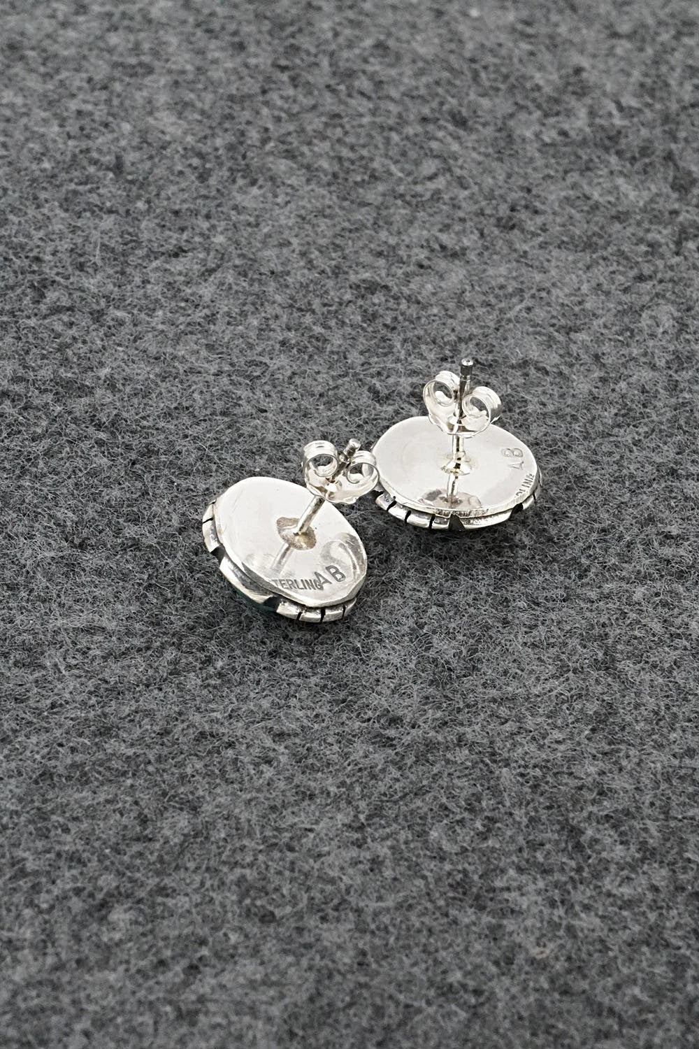 Turquoise & Sterling Silver Earrings - Amos Begay