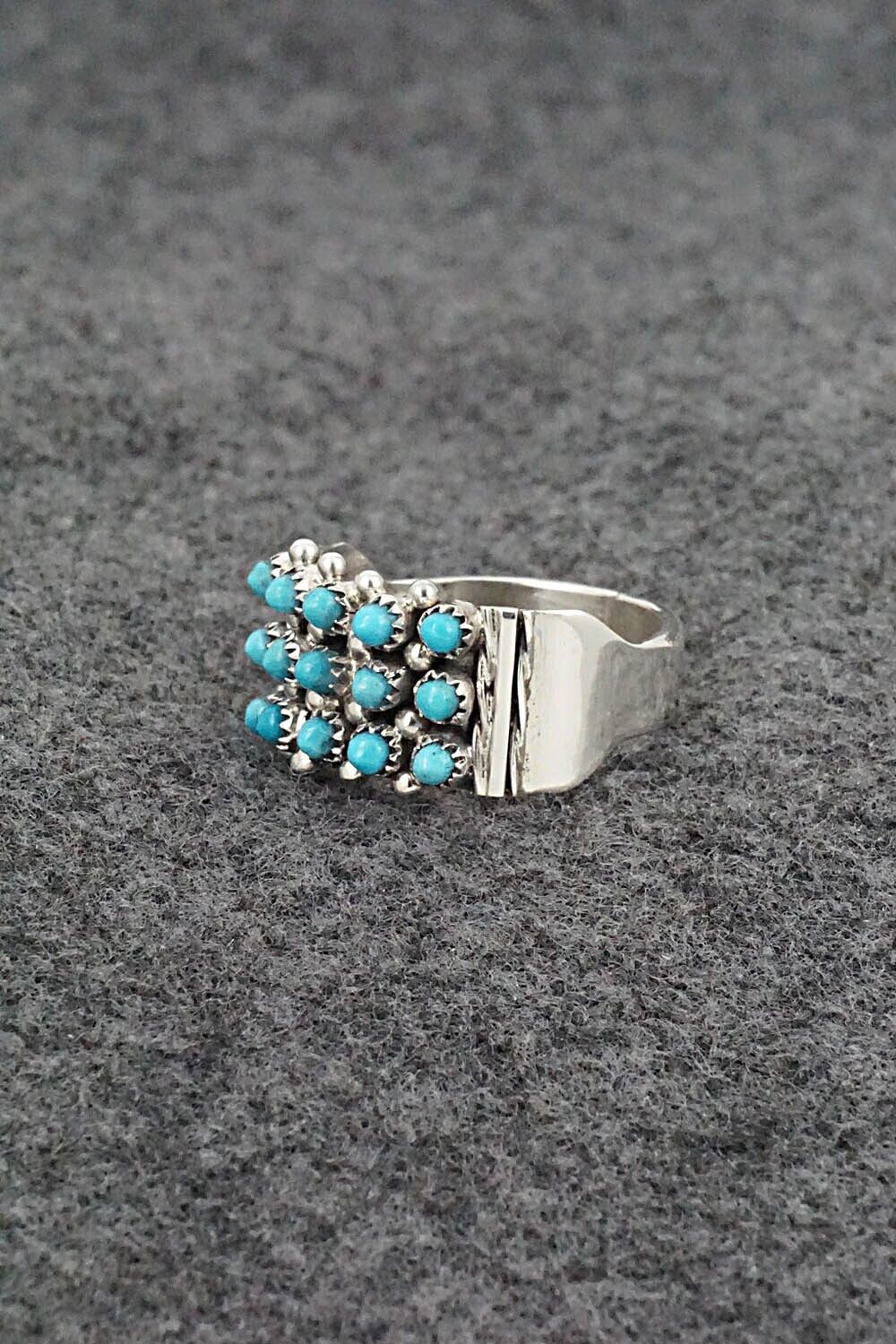 Turquoise & Sterling Silver Ring - Stephen Haloo - Size 8