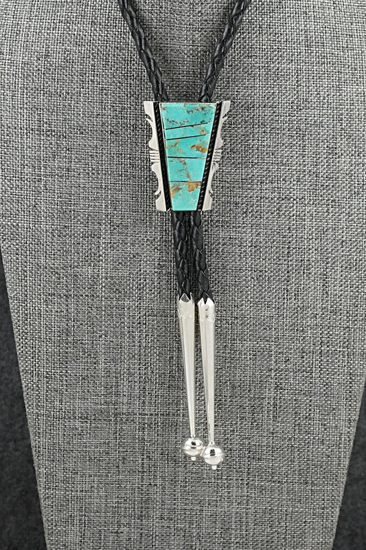 Turquoise & Sterling Silver Bolo Tie - Steve Francisco