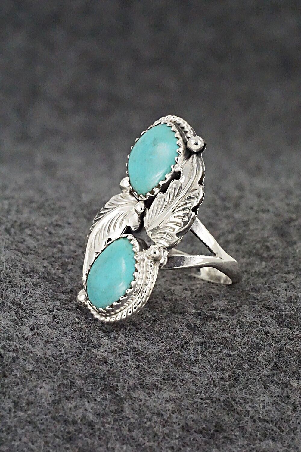 Turquoise & Sterling Silver Ring - Jerryson Henio - Size 6.25