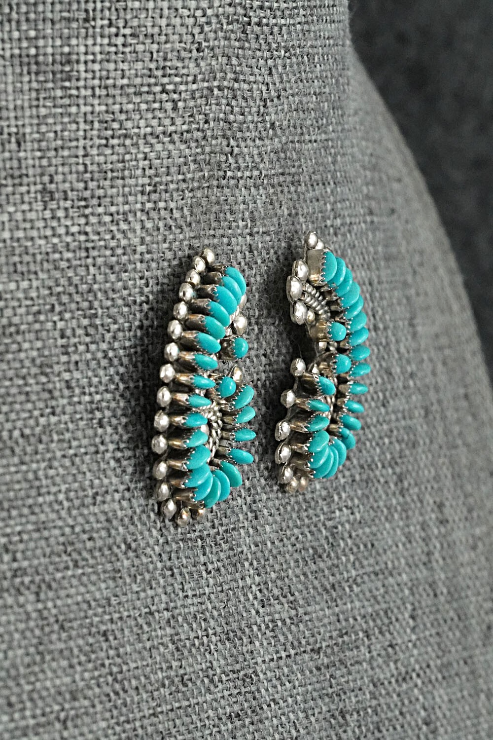 Turquoise & Sterling Silver Earrings - Connie Wyaco