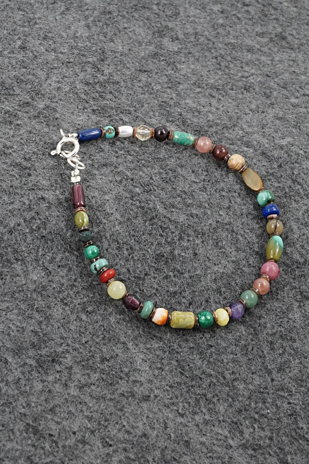 Multi-Stone & Sterling Silver Bracelet - Helen Tsosie