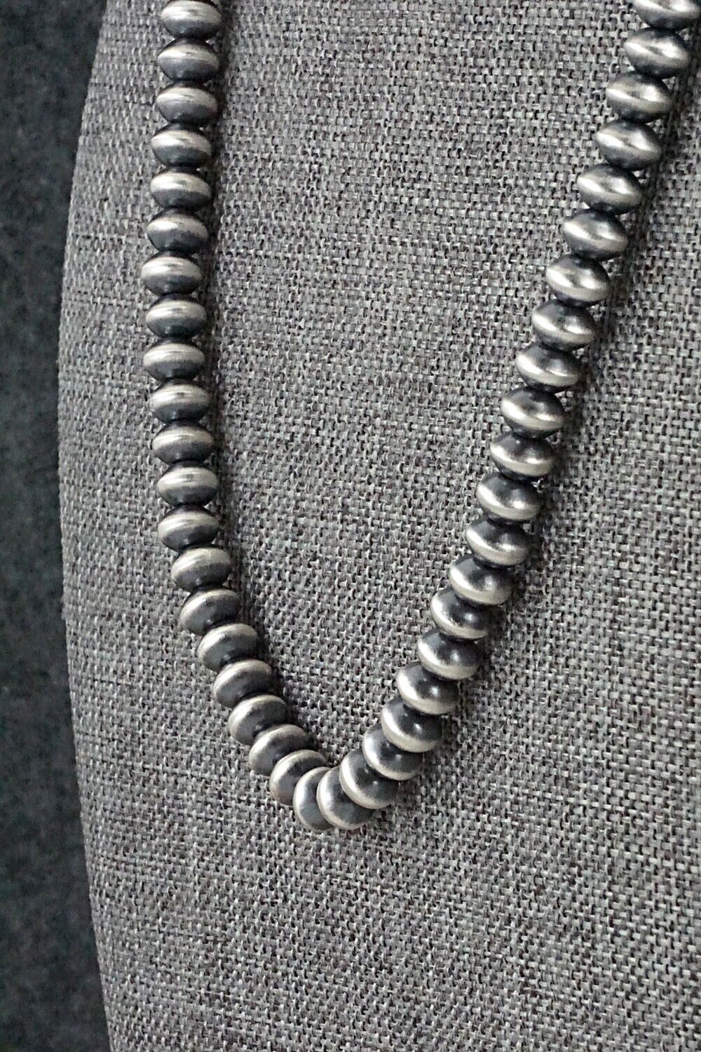 Sterling Silver Navajo Pearl Necklace 26" - Tonisha Haley