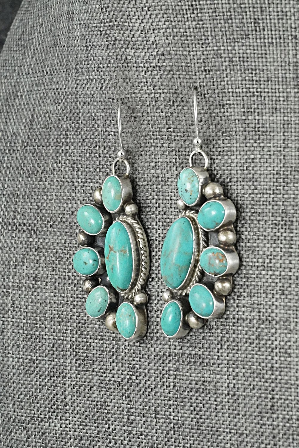 Turquoise & Sterling Silver Earrings - Kathleen Livingston