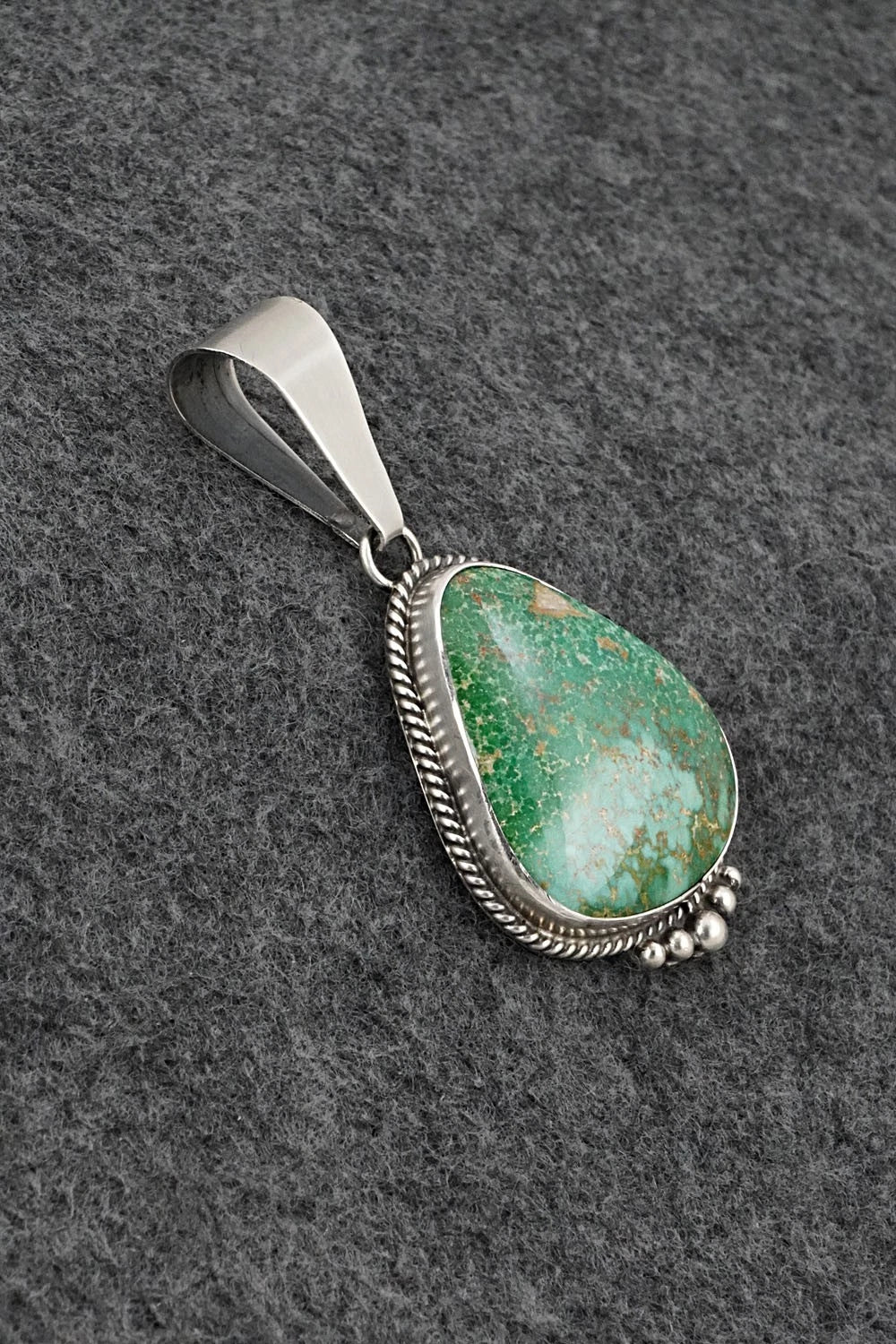 Turquoise & Sterling Silver Pendant - Eugene Gruber