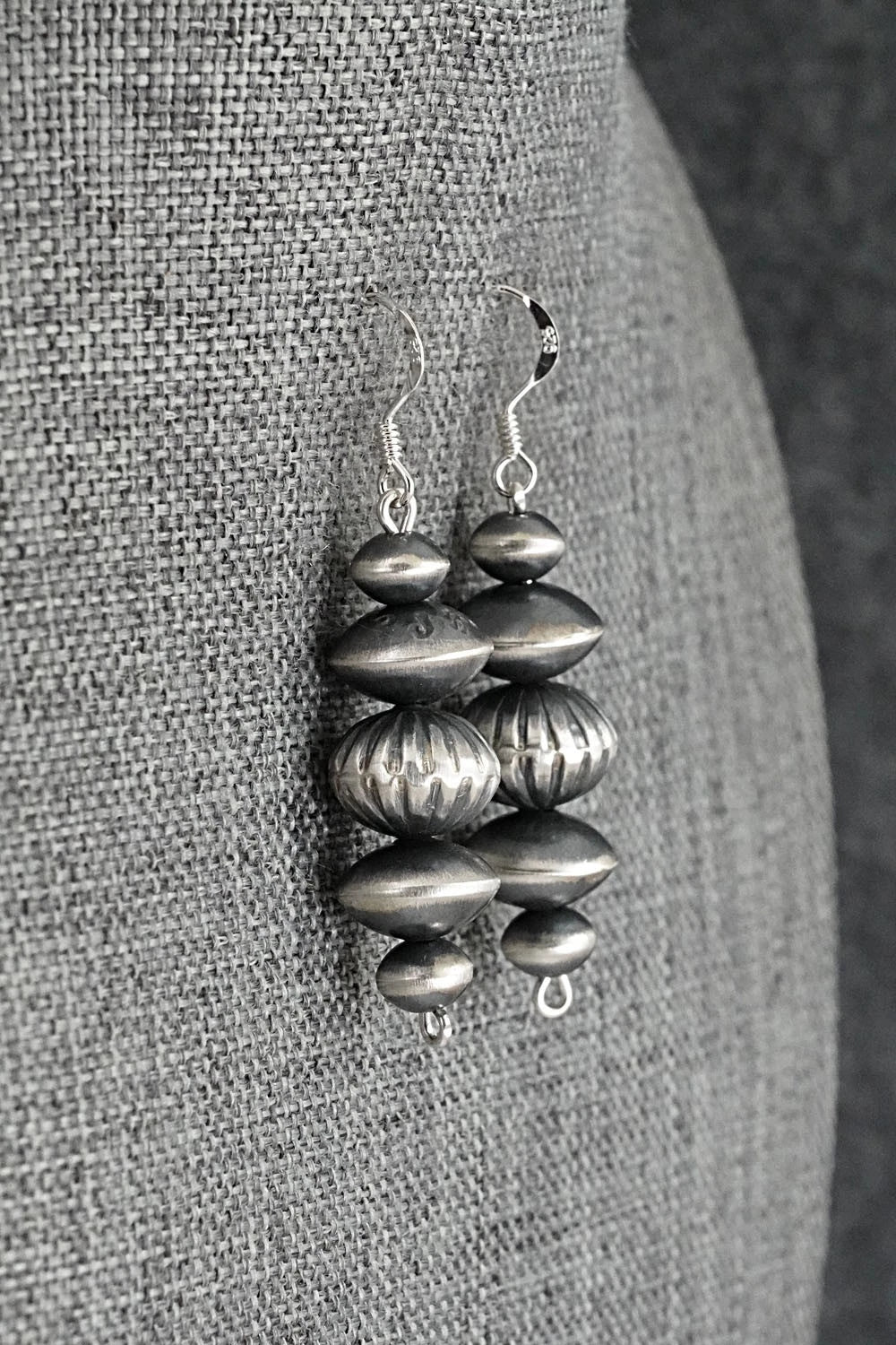 Sterling Silver Navajo Pearl Earrings - Preston Haley