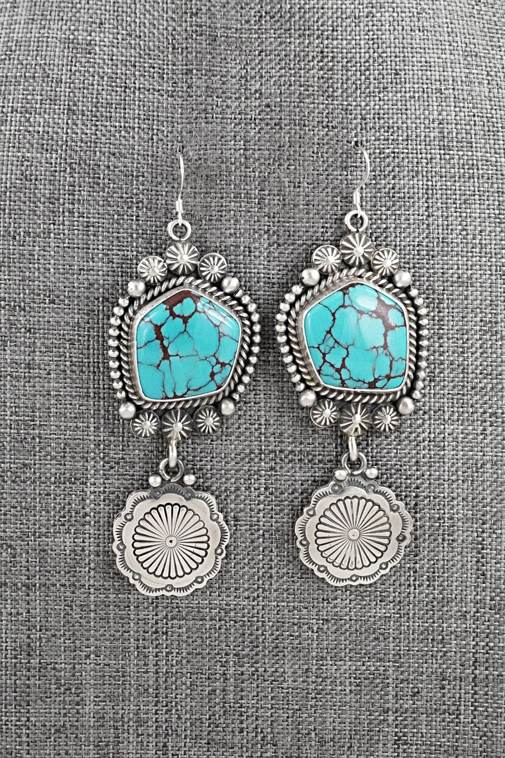 Turquoise & Sterling Silver Earrings - Michael Calladitto
