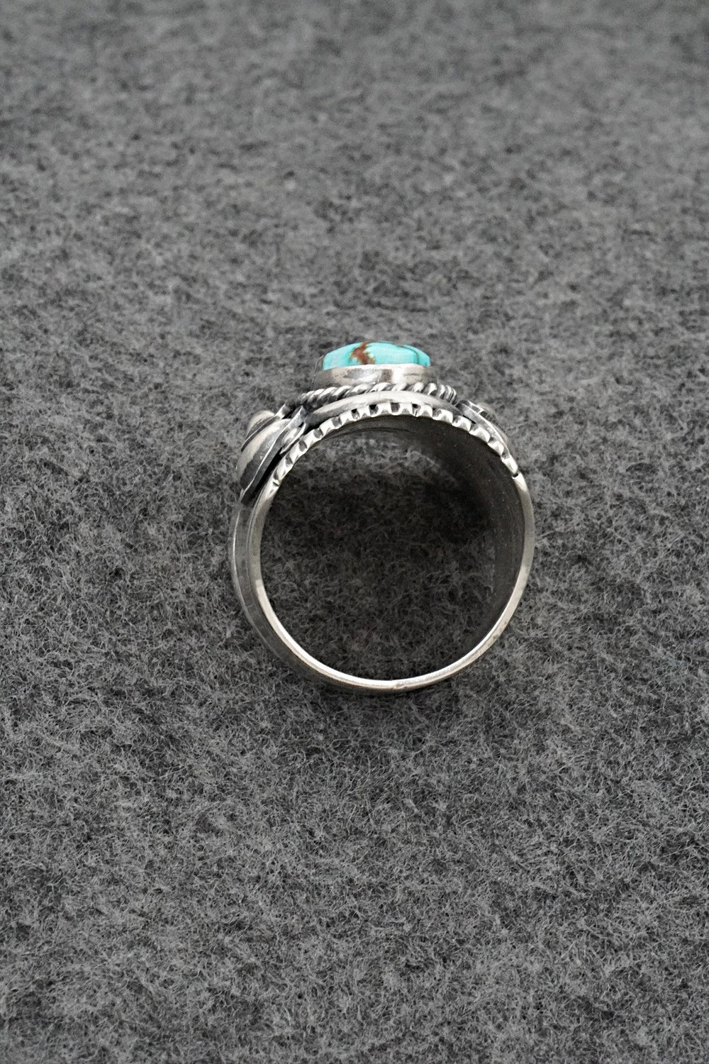 Turquoise & Sterling Silver Ring - Derrick Gordon - Size 10