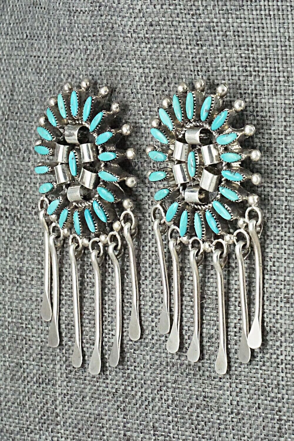 Turquoise & Sterling Silver Earrings - Amy Peynetsa