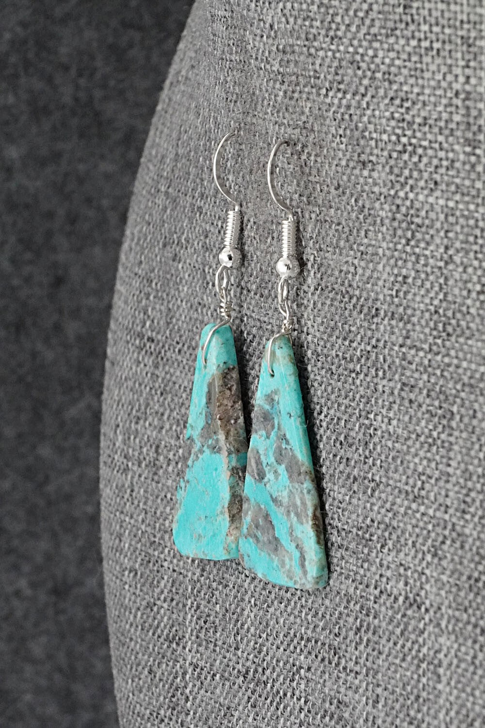 Turquoise & Sterling Silver Earrings - Louise Pete