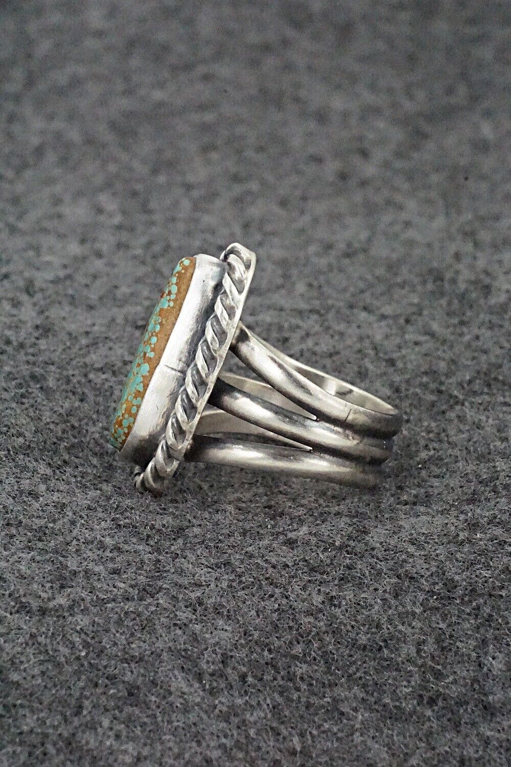 Turquoise & Sterling Silver Ring - Kathleen Livingston - Size 7