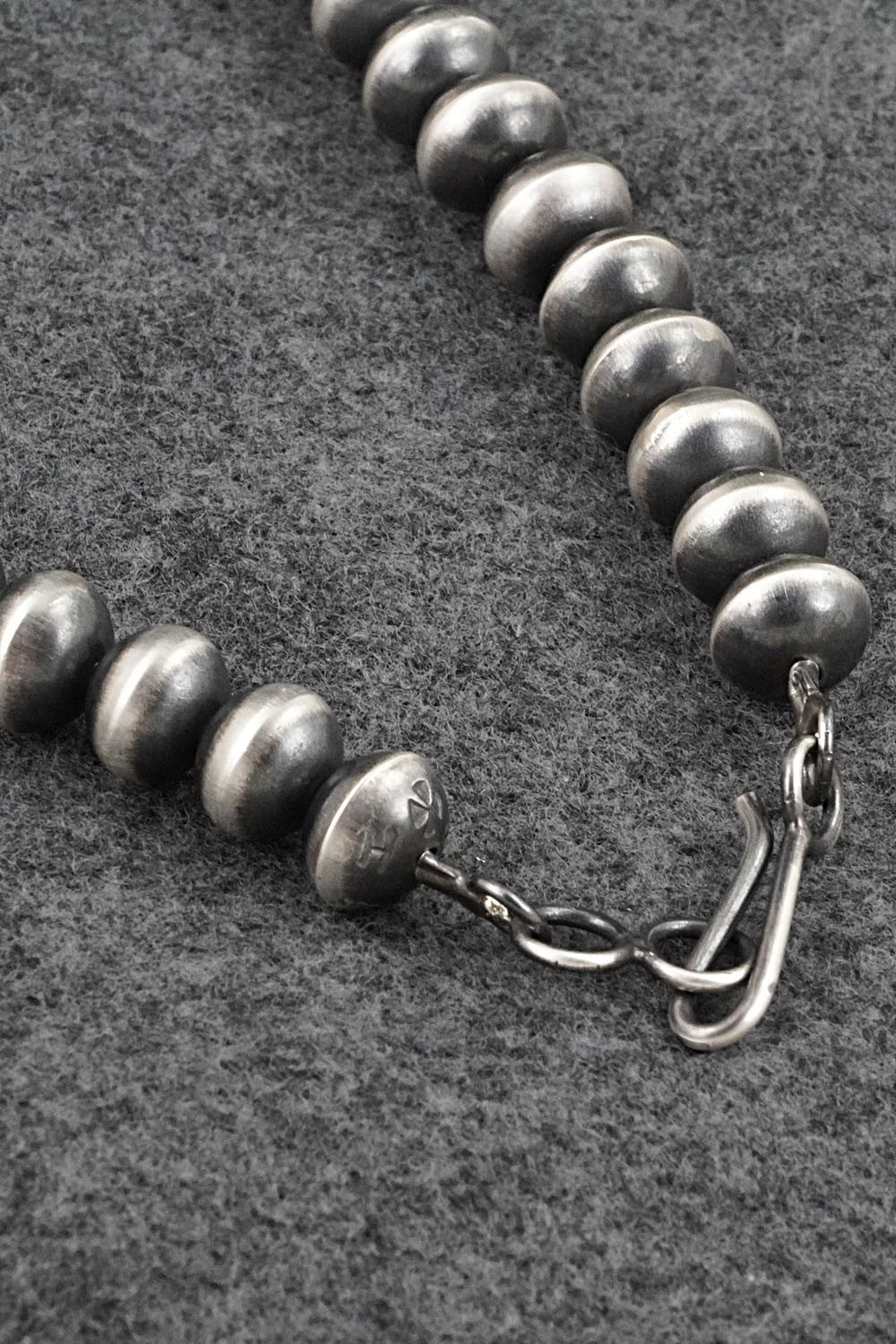Sterling Silver Navajo Pearl Squash Blossom Necklace - Presley Haley