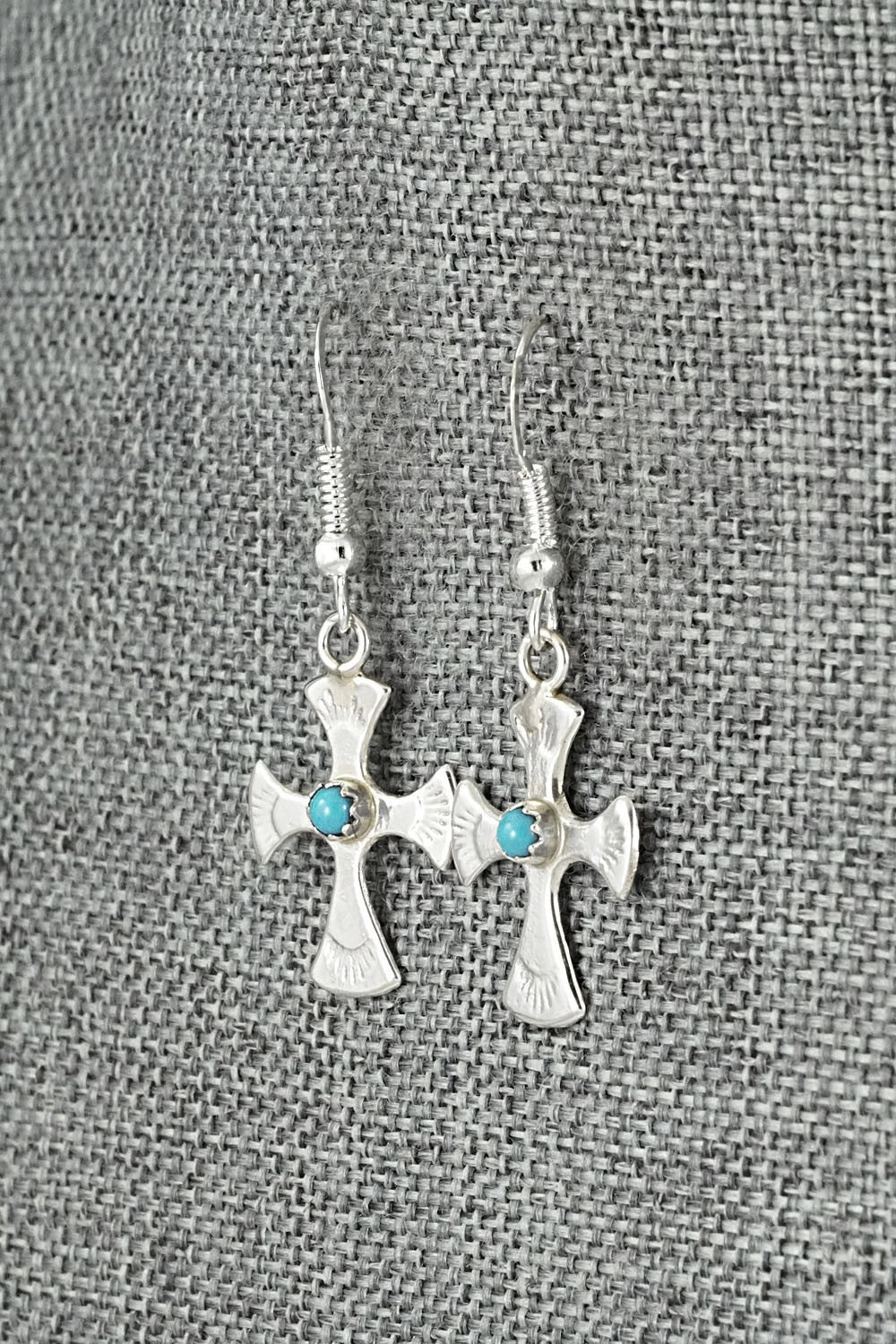 Turquoise and Sterling Silver Earrings - Lorraine Chee