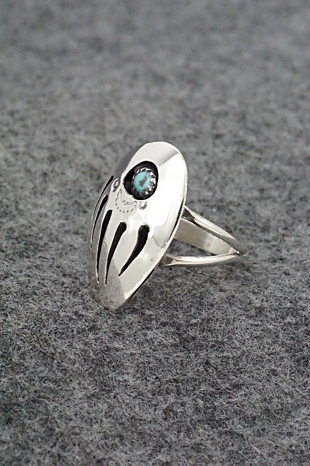 Turquoise & Sterling Silver Ring - Ervin Begay - Size 7.75