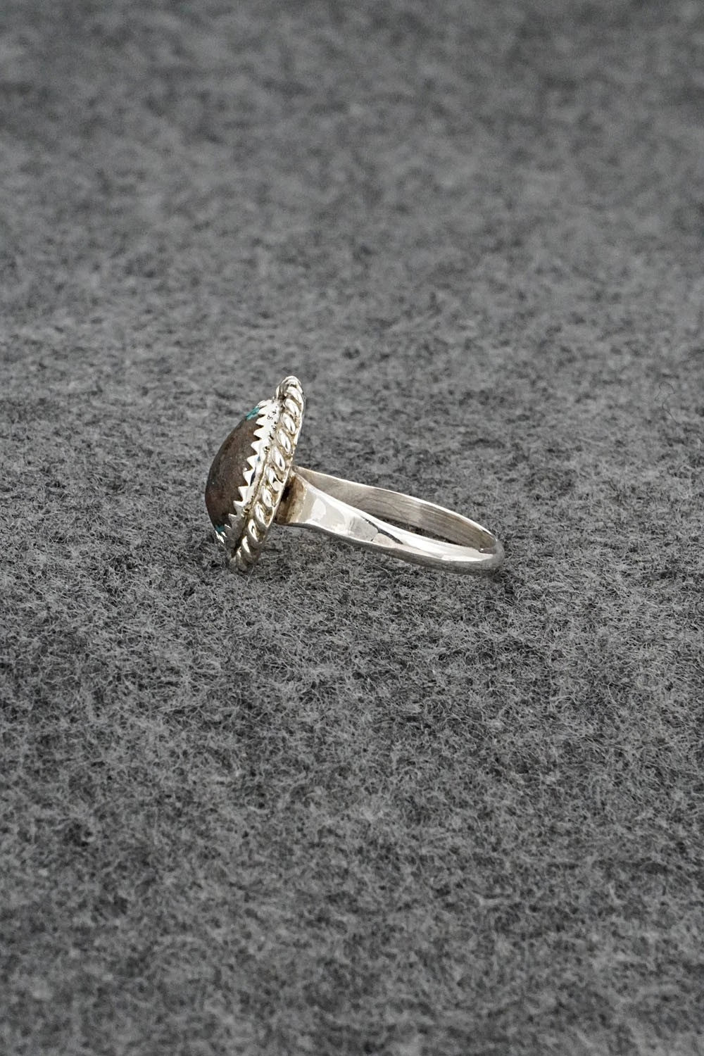 Turquoise & Sterling Silver Ring - Darius Arviso - Size 7.5