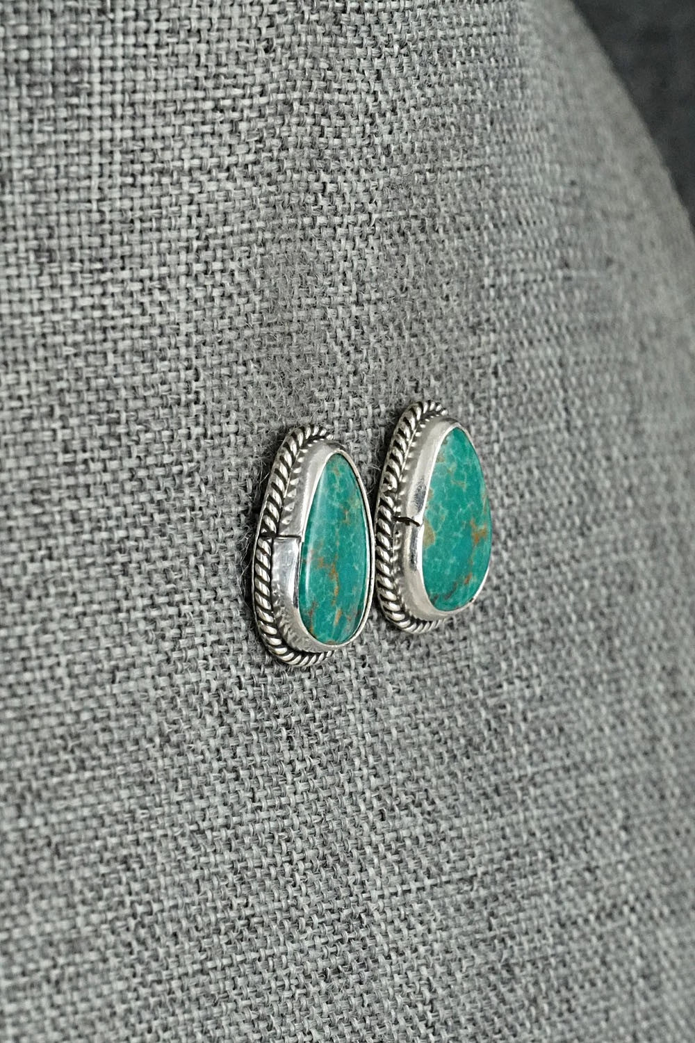 Turquoise & Sterling Silver Earrings - Rosemary Saunders