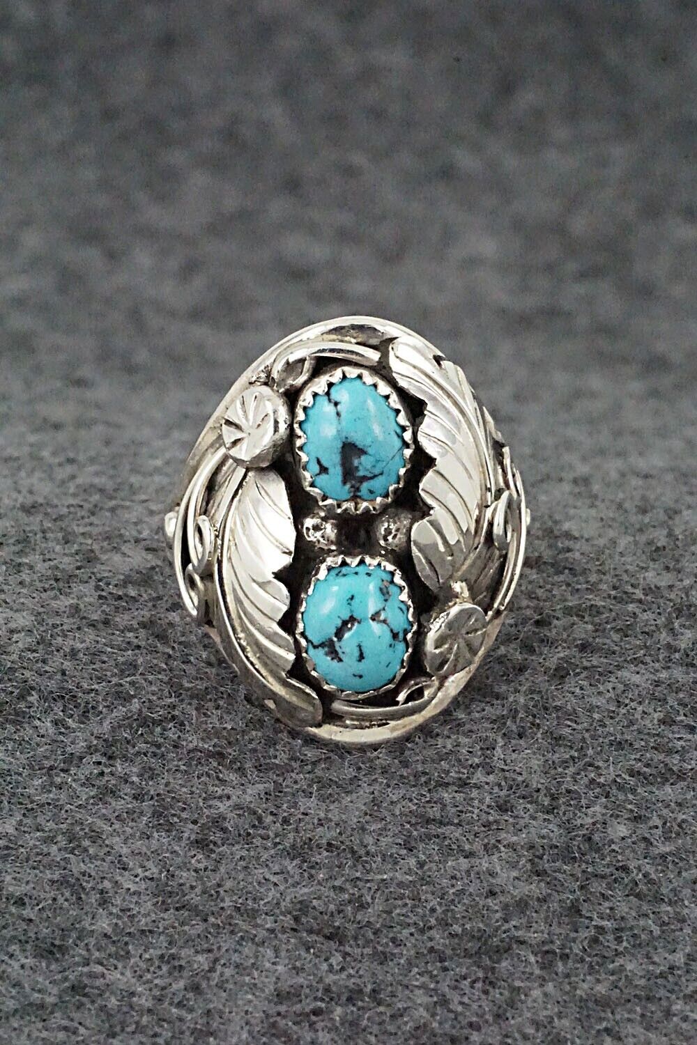 Turquoise & Sterling Silver Ring - Lorena Brown - Size 10.75
