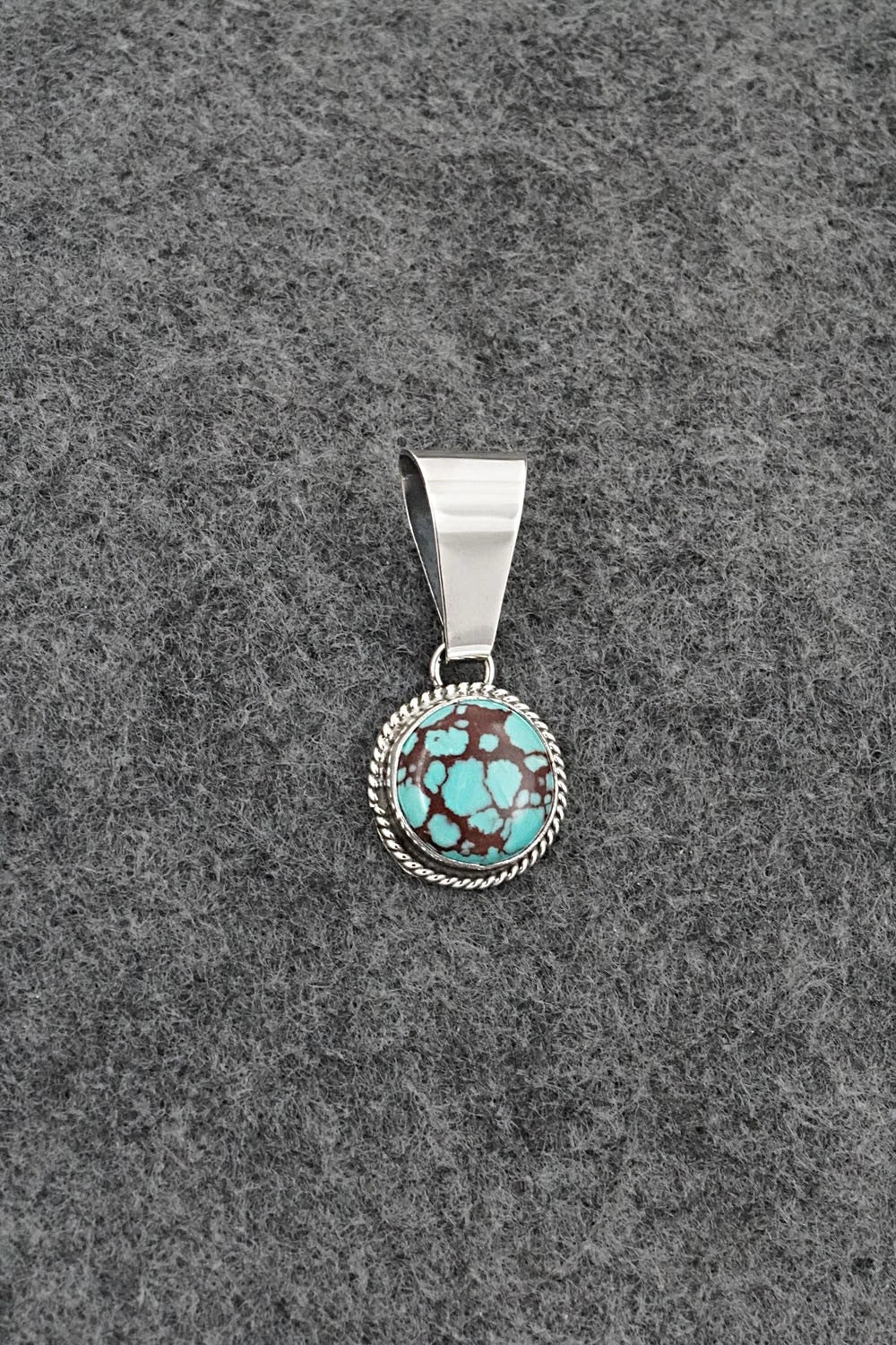 Turquoise & Sterling Silver Pendant - Eugene Gruber