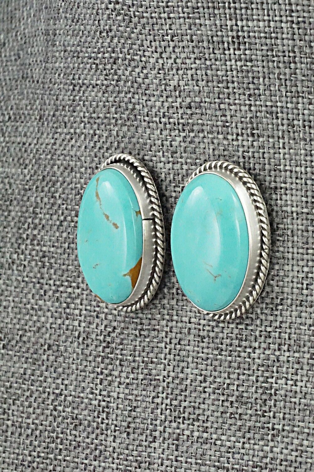 Turquoise & Sterling Silver Earrings - Rena Begay