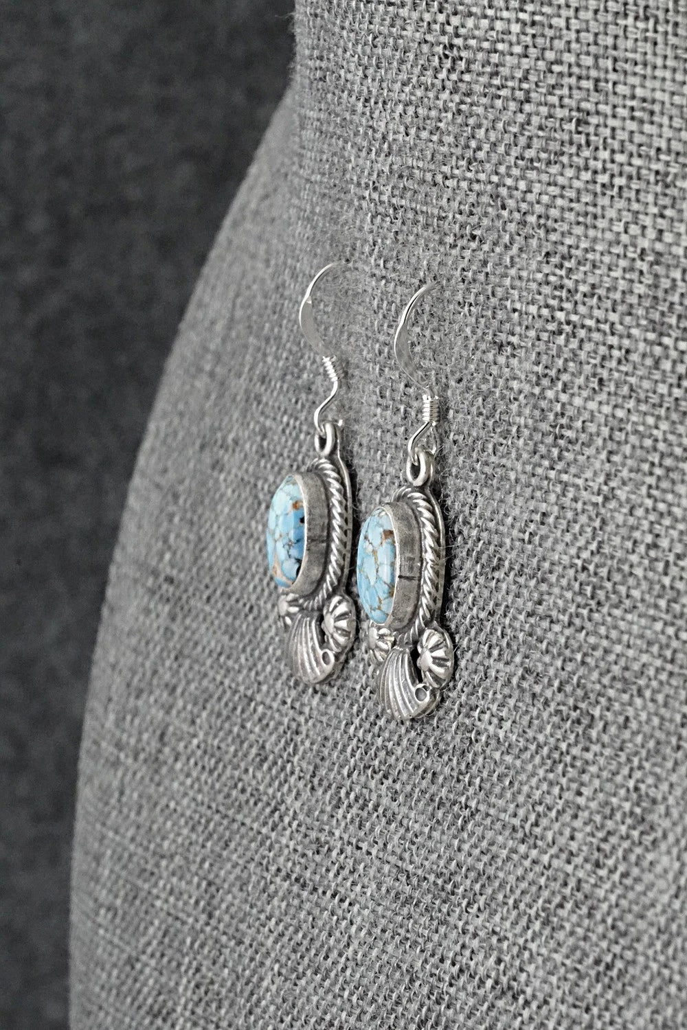 Turquoise & Sterling Silver Earrings - Verley Betone