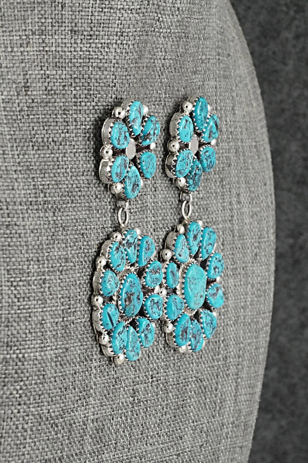 Turquoise & Sterling Silver Earrings - Anthony Brown