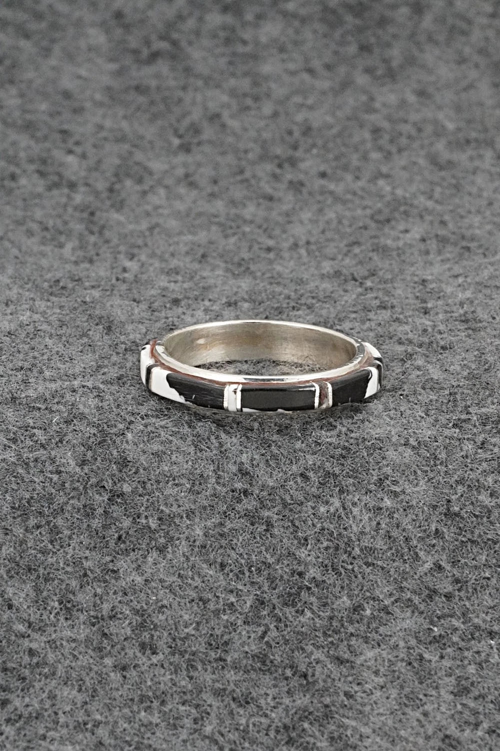 White Buffalo & Sterling Silver Ring - Terrance Panteah - Size 12.5