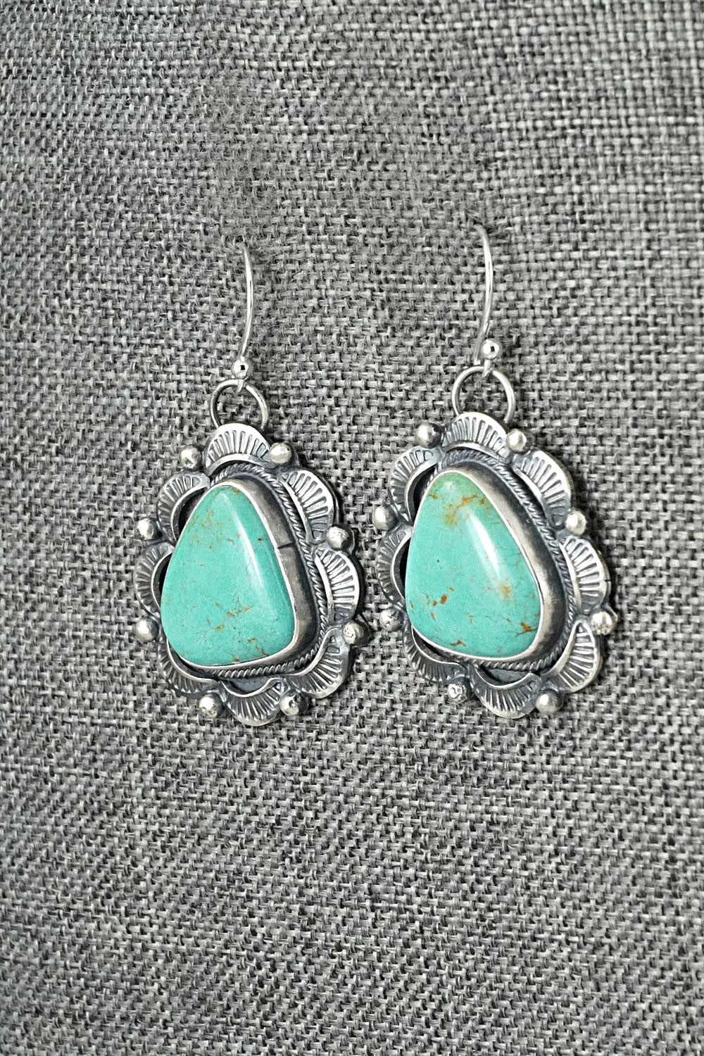 Turquoise & Sterling Silver Earrings - Jackson Hoskie