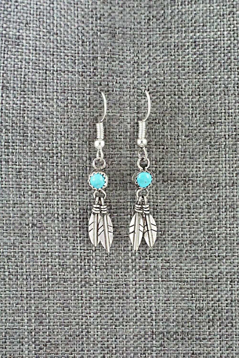 Turquoise & Sterling Silver Earrings - Cornilia Yazhe
