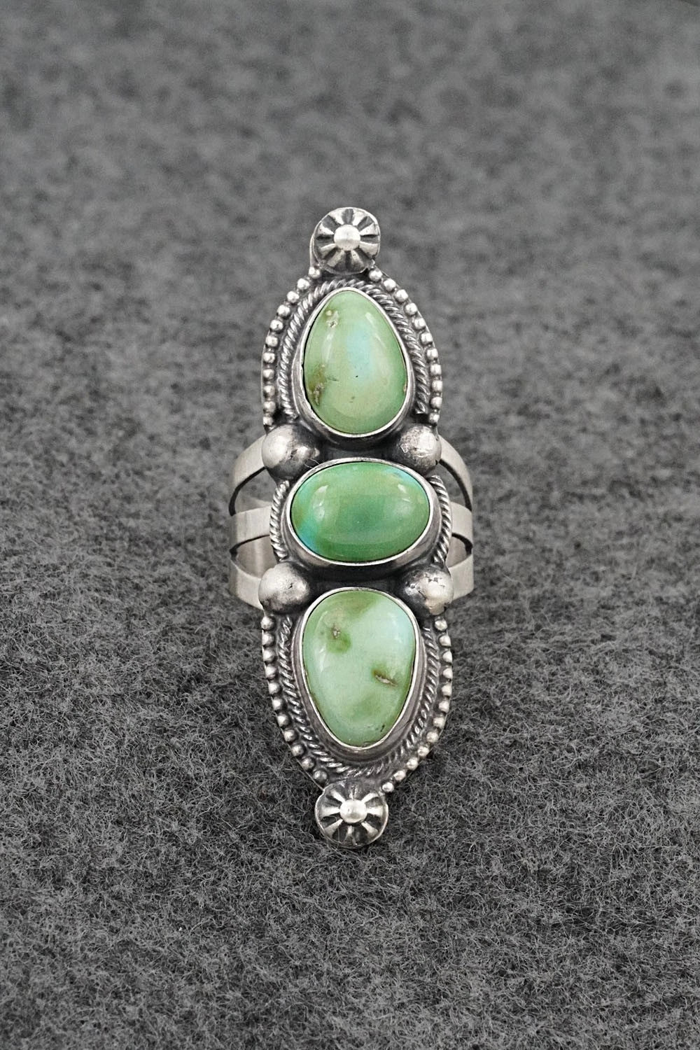 Turquoise & Sterling Silver Ring - Bobby Johnson - Size 7